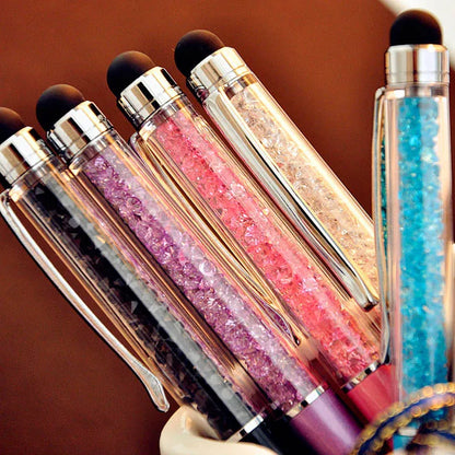 5 Pcs / Lot Crystal Pen Diamond Ballpoint Pens Stationery Ballpen Caneta Novelty Gift Zakka Office Material School Supplies