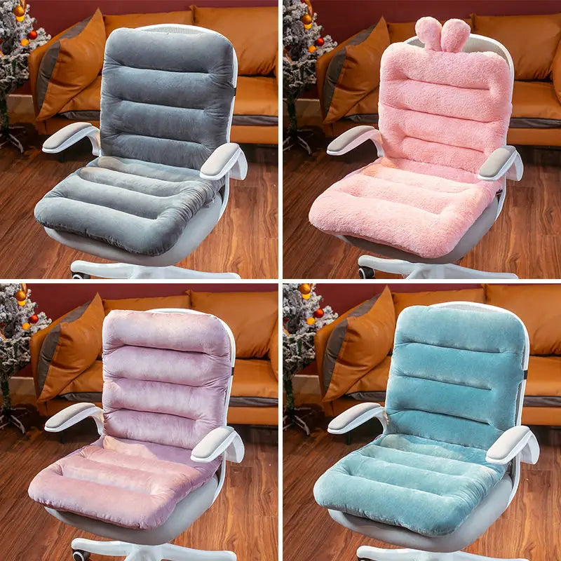 Office Seat-Back Cushion Soft Smooth Short Plush Thicken Chair Cushion Girls' Cute Seat Cushion