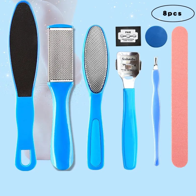 8 Piece Set Foot Octopus Fish Eye Exfoliating Heel Sharpener Heel Cramping Heel Cramping Heel Crackles Removal Files Heel Sole